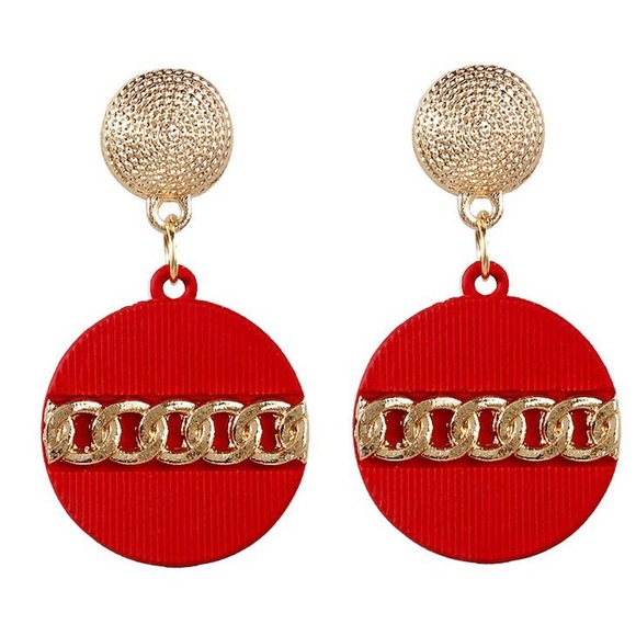 Retro Bohemian Red Fashion Earrings - Picture 1 of 2